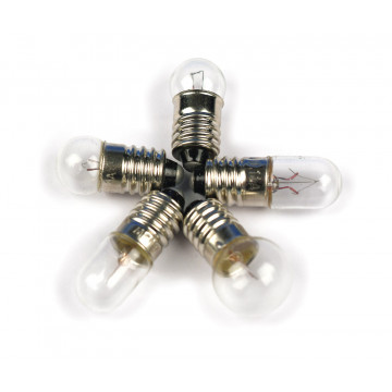 Light bulb, 6 V/0.5 A, E10, set of 5 