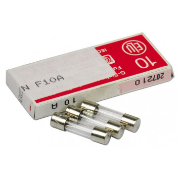 Glass-tube fine-wire fuses F 10 A 