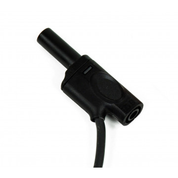 Safety connecting lead, black, 9 cm 