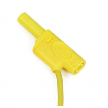 Safety connecting lead, yellow, 6 cm 