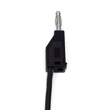 Connecting lead, black, 10 cm 