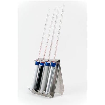 Mounting bracket for heat absorbing tubes, 4-fold