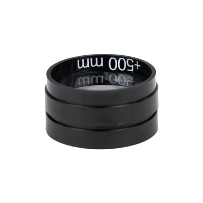 Lensglass, in mount, D 50 mm, FL +500 mm