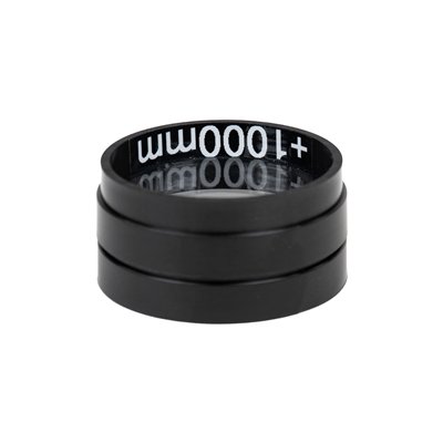 Lensglass, in mount, D 50 mm, FL +1000 mm